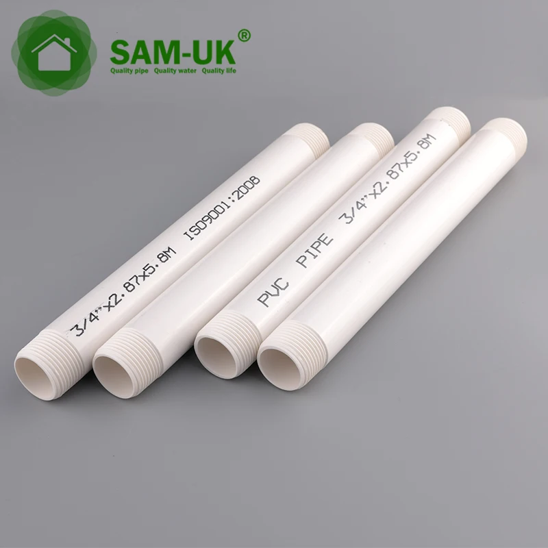 Large factory processing customized PVC plastic threaded pipes 10 inch diameter 150mm