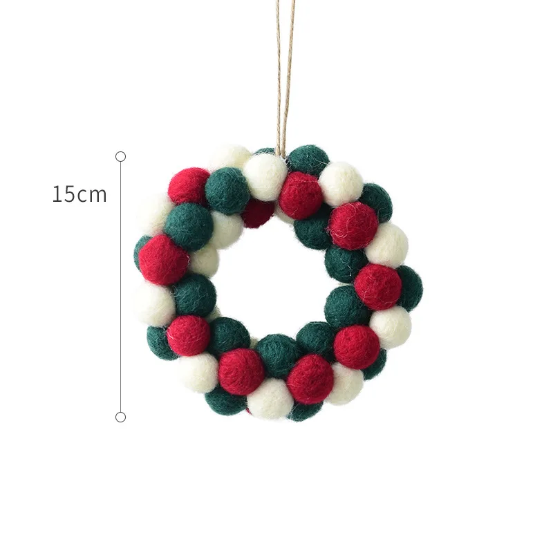 
Handmade custom felt ball garland christmas decoration 