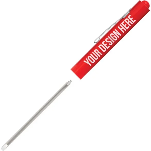 Promotional Small Reversible Pocket Screwdriver with Flathead/Straight and Phillips