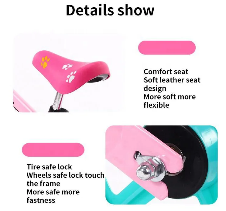 2021 Best Selling Kids Push Bicycle Wholesale Toddler Mini 12 inch Colorful Wheel Balance Bike Kids Cycle With The Factory Price