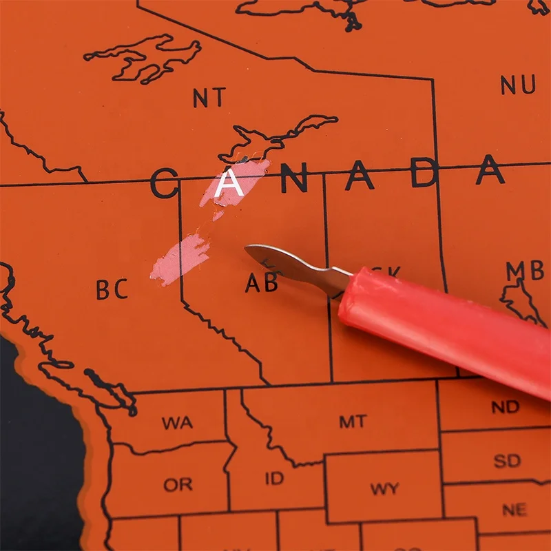 
Customize scratch off map rose gold deluxe edition easy scratch 