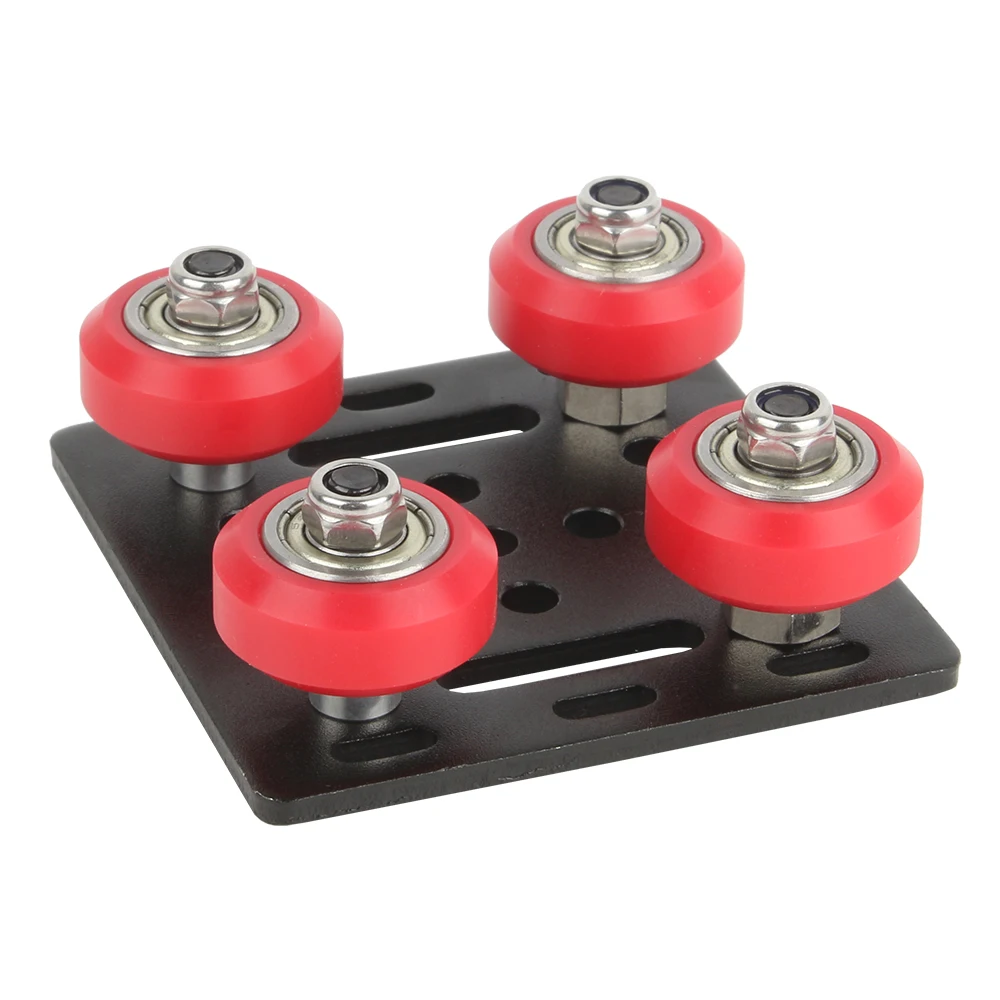 3DSWAY V Gantry Plat Set Special Slide Plate Pulley with Black/White Wheels for 2020 V-slot Aluminum Profiles 3D Printer Parts