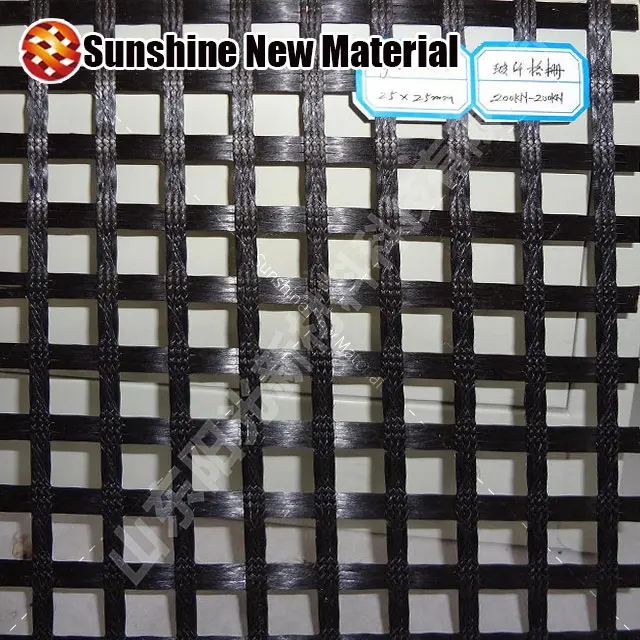 100KN Geogrid bitumen fiberglass geogrids for Vietnam