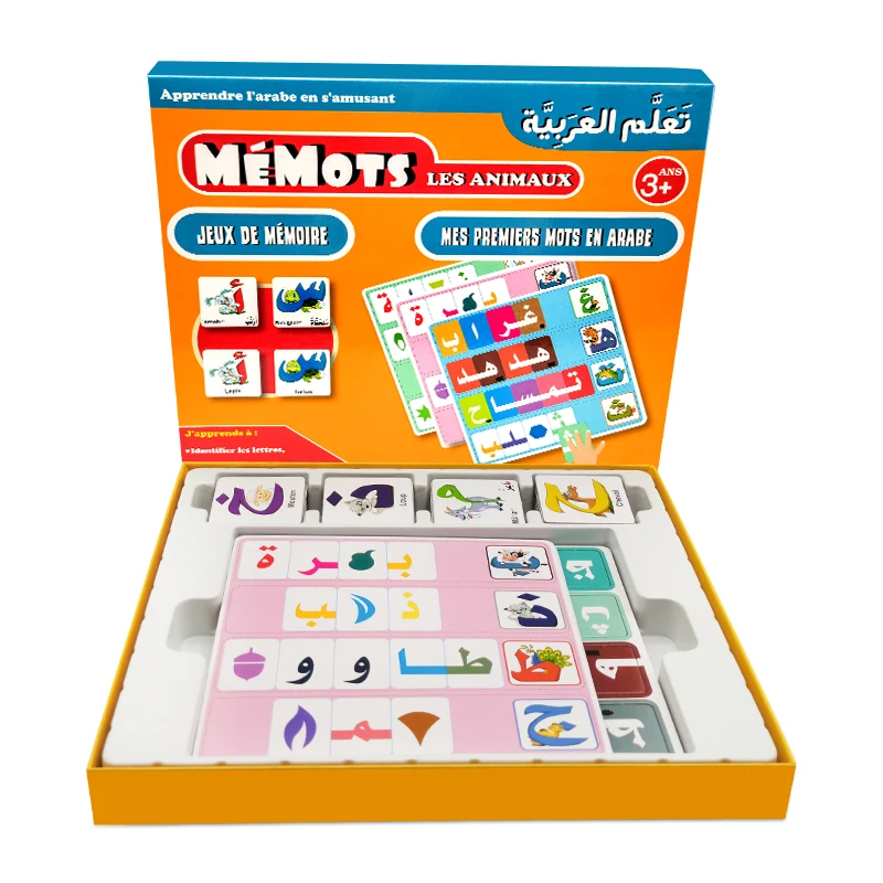 Wholesale Cheap Custom Printing Arabic Language Baby Educational Kids Playing Game Card Memory Board Game Flash Card Factory