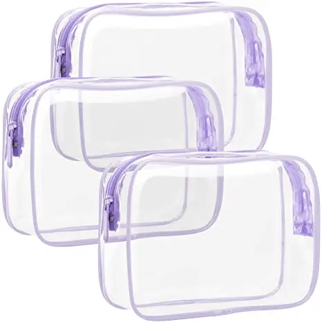 Custom PVC Cosmetic Makeup Bags Transparent Clear PVC Cosmetic Bag Travel Waterproof Toiletry Bag
