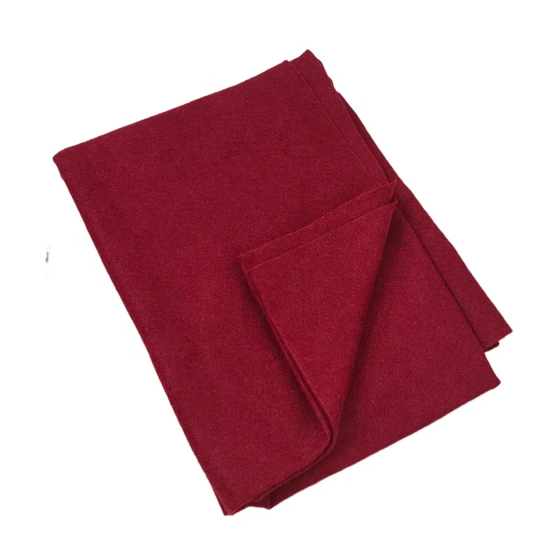 100% polyester/REPT needle punched non-woven fabric felt roll/pieces 1mm red felt for DIY craft fleece Christmas tree pendant