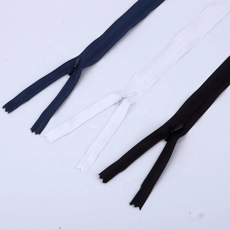 Custom Size Zippers Accessories Mixed Colors Fermeture Eclair Nylon Invisible Zipper For DIY Tailor Sewing Garments Pants