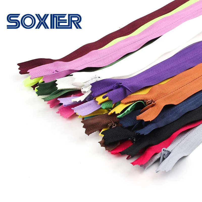 China Manufacturer Wholesale 3# Color Pants Invisible Nylon Zipper Tape for Garments