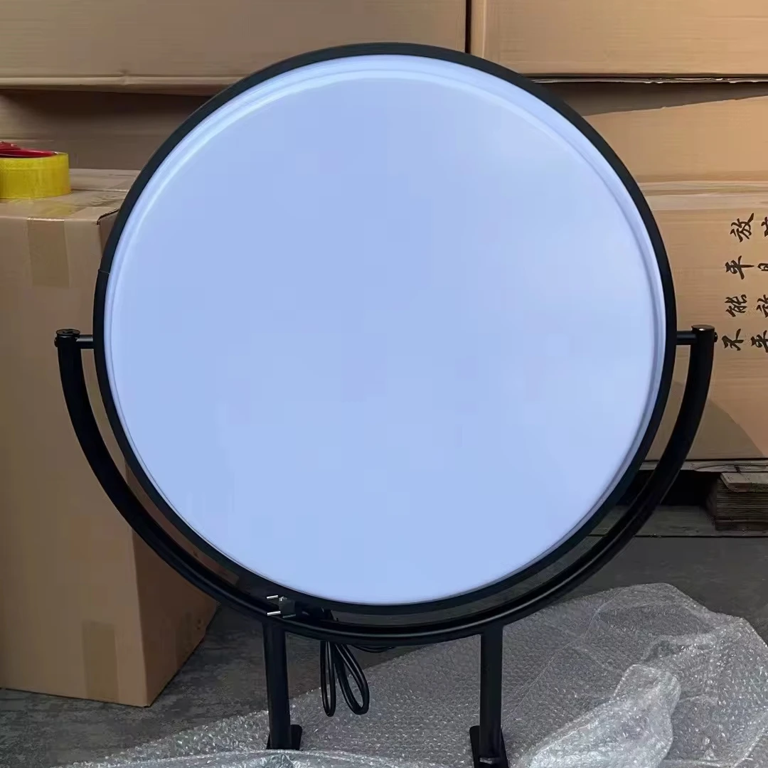 Double Sided Circular 360-Degree Rotating Blister Light Box to Make Outdoor Waterproof Hanging Wall Type Automatic LED Billboard