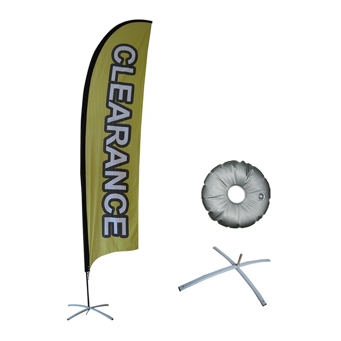 Printed type factory made tear drop flags polyester flag banner beach feather flags