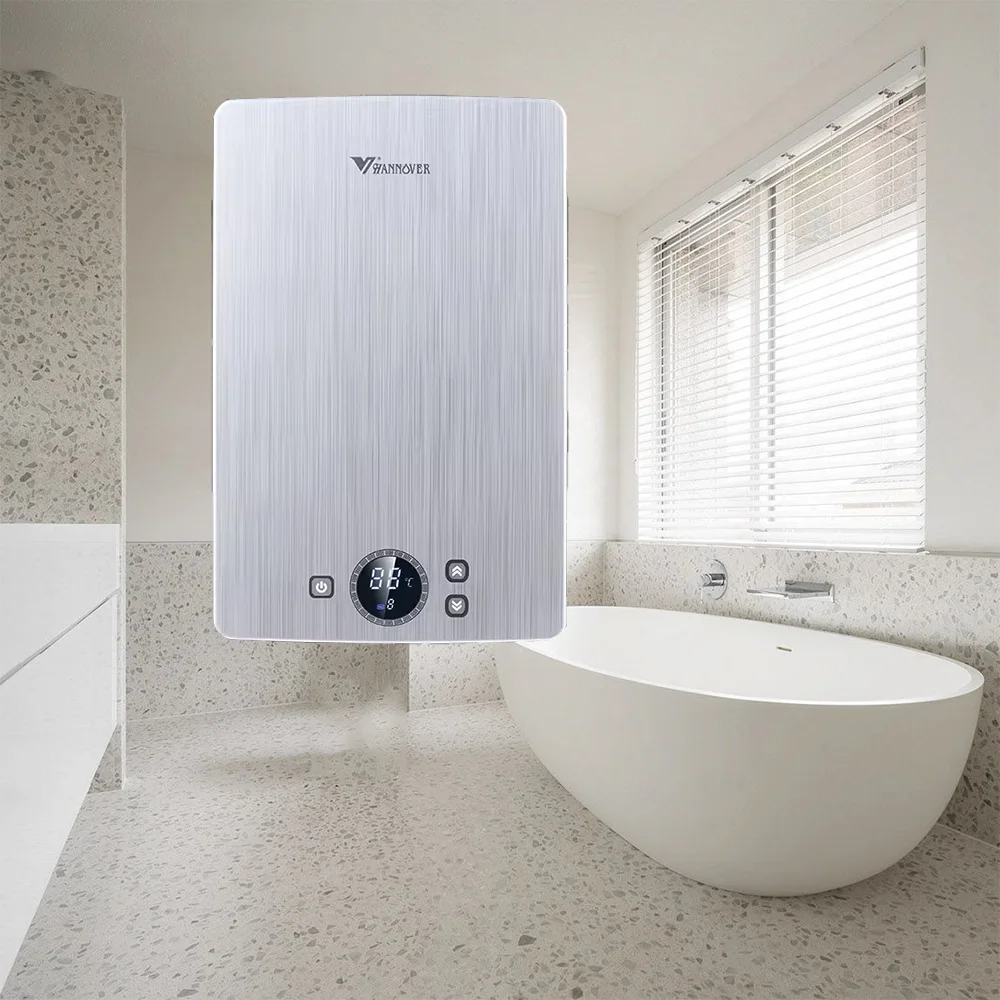 High Efficiency Bathroom Shower Instant Electric Geyser Hot TankLess Water Heaters With Touch Voice Control