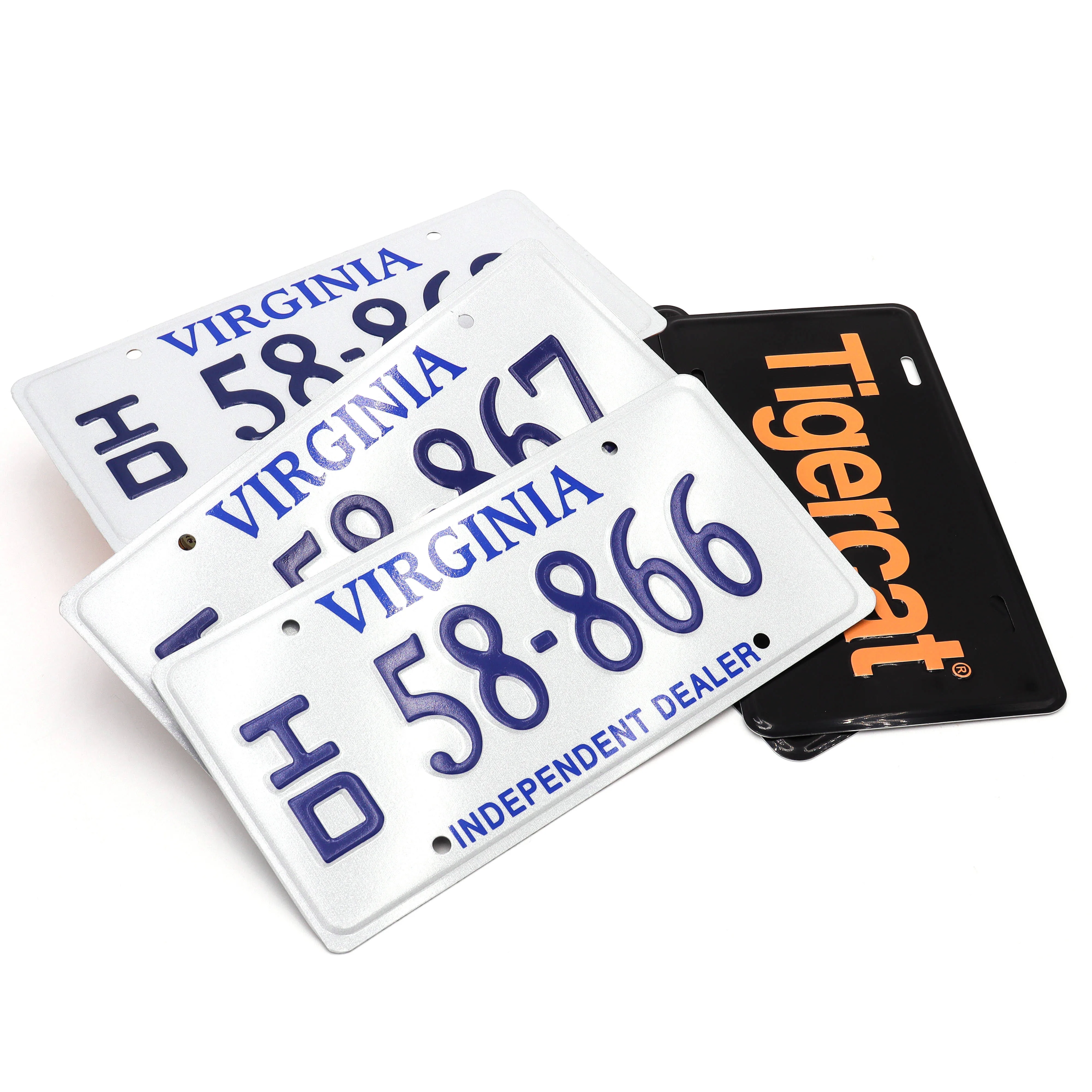 Wholesale Custom Aluminum License Plates with Embossed Logo Digital Printed Car Number Plate