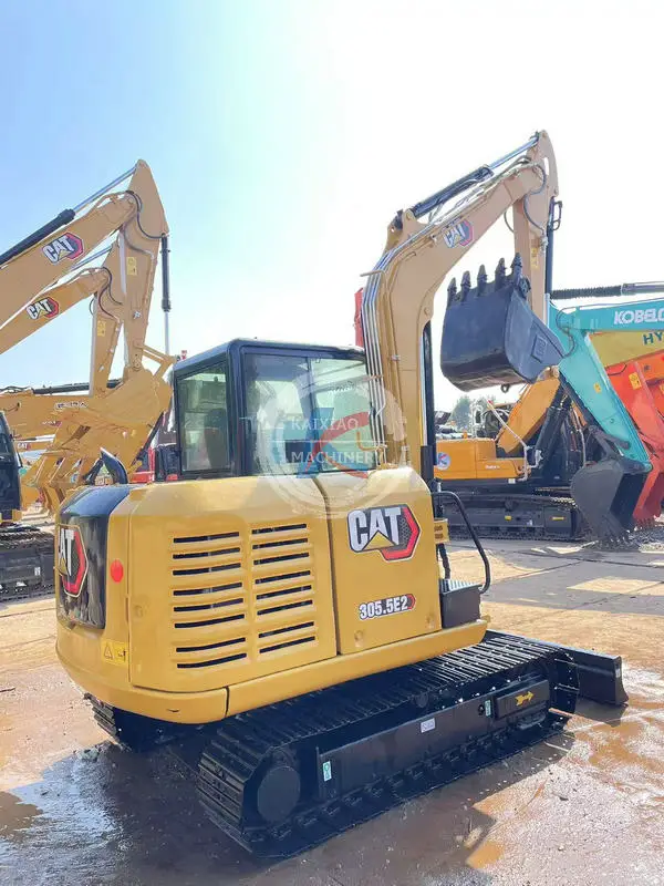 CAT 305.5E used excavator second hand excavator 5.5 ton in stock crawler digger hydraulic machine cheap  Low price