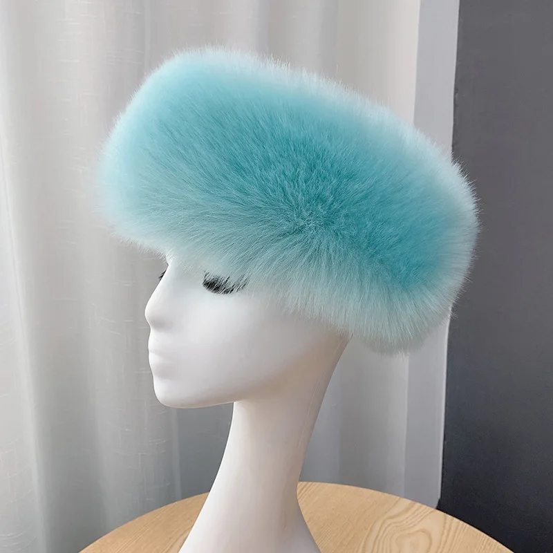 Winter Outdoor Ear Warmer Ski Hat Headband Women Girl Winter Fluffy Faux Fur Headband For Women