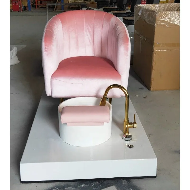 Luxury Pink Pedicure Chair Beauty Salon Equipment Sink Used Foot Spa Massage Foot Bath Pedicure Chair