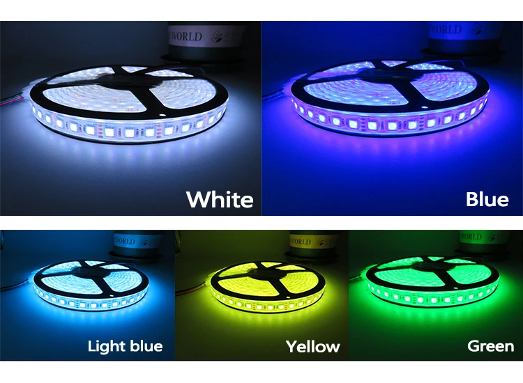 High Quality 12V RGB led strip colorful light strip 5050 SMD waterproof tape lamp for DJ Fluorescence party