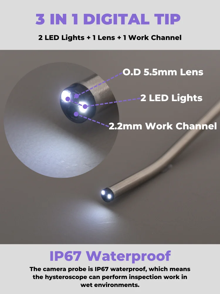 Manufacture Besdata Flexible Cystoscope Disposable Hysteroscope Video Cystoscopy for bladder cancer Endoscope