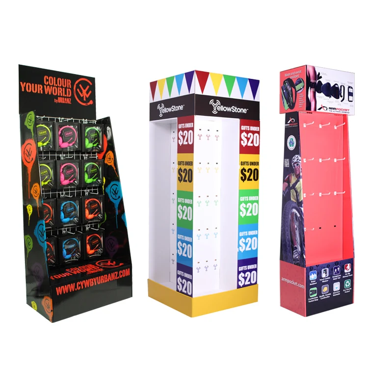 New Design Red Color Customized Free Standing Cardboard Air Freshener Display