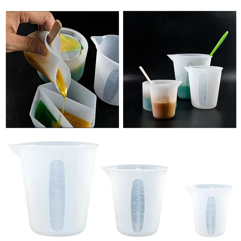 Y11002 Wholesale 500ml Silicone Measuring Cup DIY Making Tool With Scale Silicone Cup