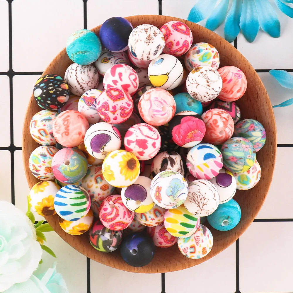 12mm Wholesale Custom Silicone Focal Beads For Pen Making Baby Chew Loose Silicone Charms Beads Diy Beads shoes for pen