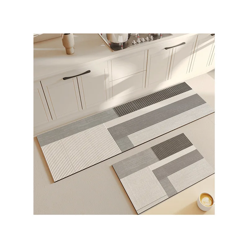 Kitchen special floor mat household absorbent oil-absorbing restaurant floor mat simple wind non-slip soft diatom ooze floor mat