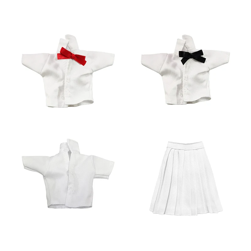 Mini Dress Doll Clothing Toy Mini Student Skirt Fashion Versatile Shirt Fashion Skirt 6-point Doll Clothing for Doll Height 26cm