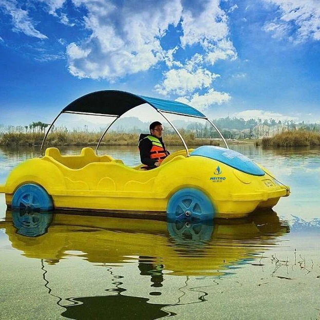 yantai manufacturer cheap water park polyethylene pedal electric boat for lake