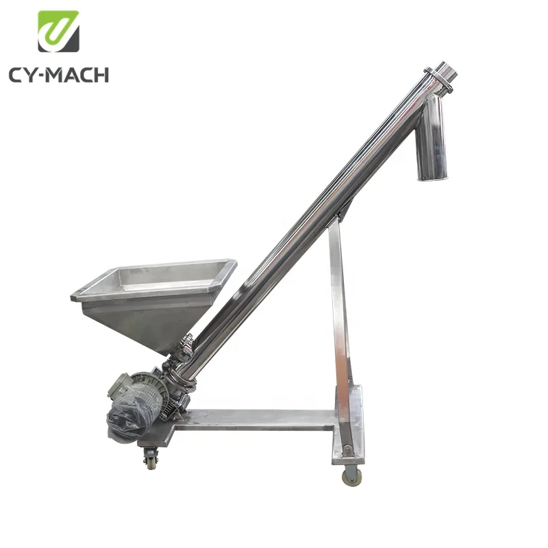 Concrete auger horizontal screw conveyor small powder grain