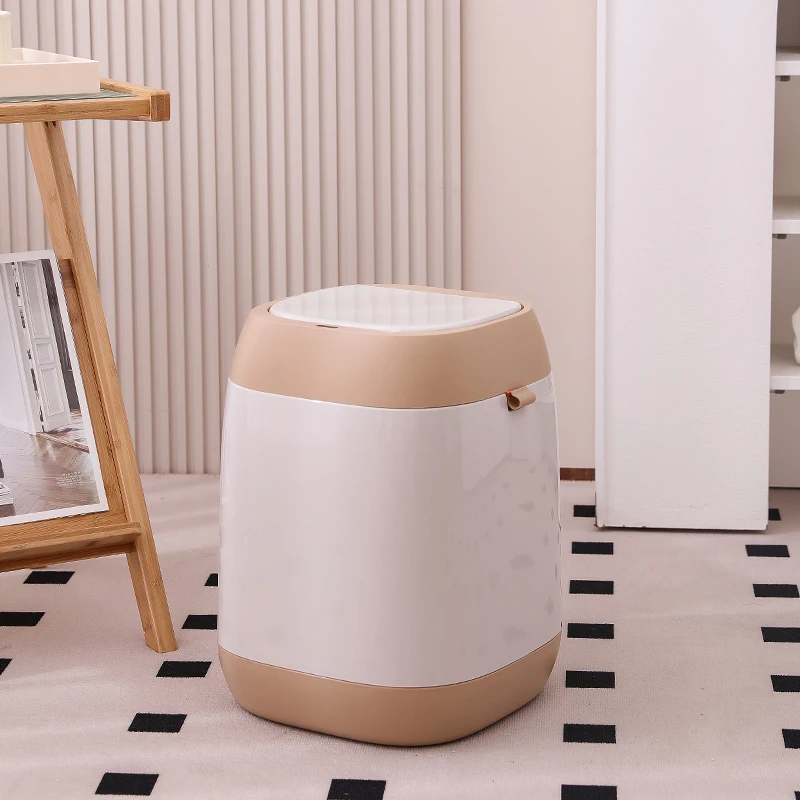 New creative big capacity indoor 22L smart waste bins with lid touchless trash cans sensor
