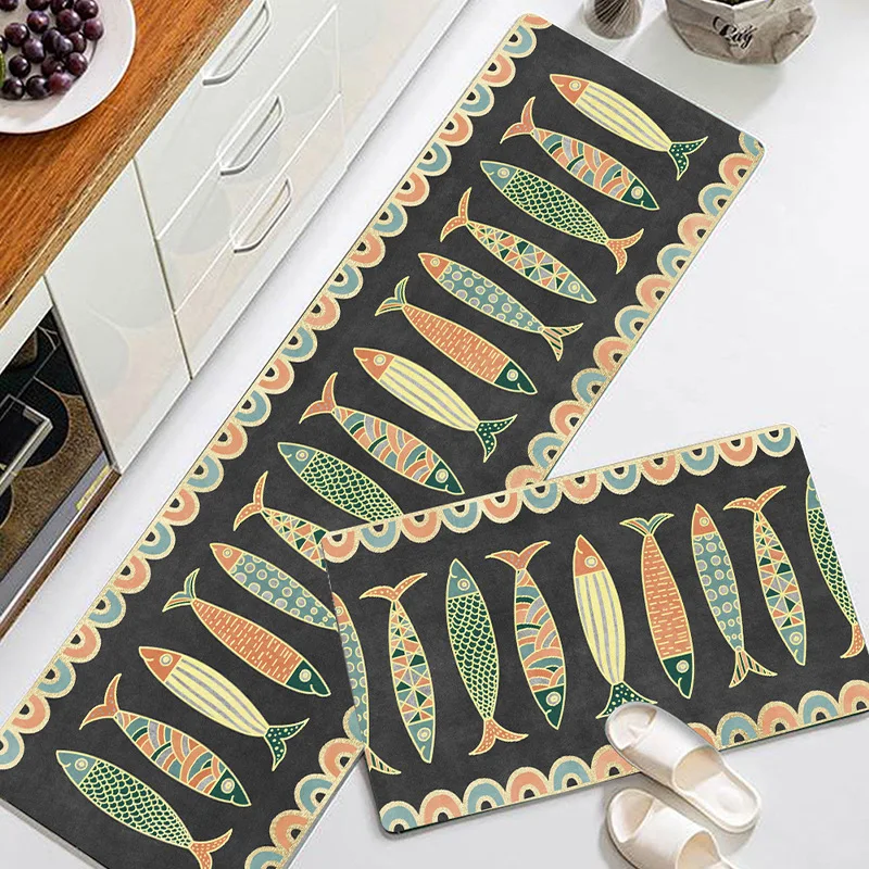 Cushioned Non-Slip Rubber Back Waterproof Kitchen Floor Mats and rugs