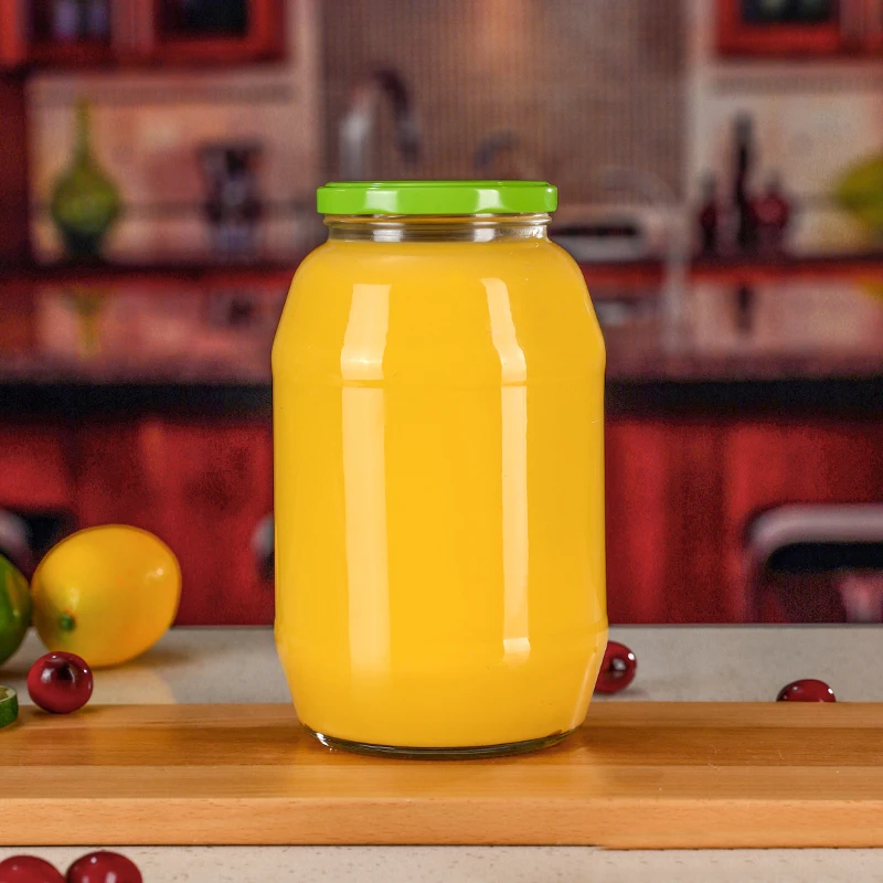 Большая емкость для хранения продуктов круглая стеклянная банка соуса 1 5 л бочка маринада