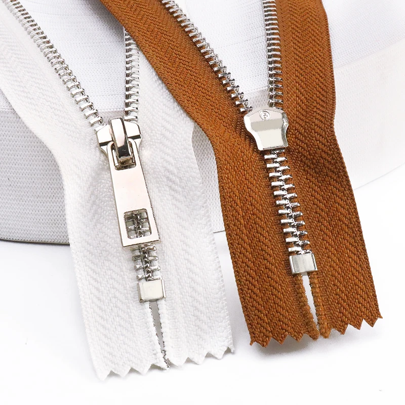 OCO Custom zipper metal 5# metal zipper auto lock closed end zipper for jean metal