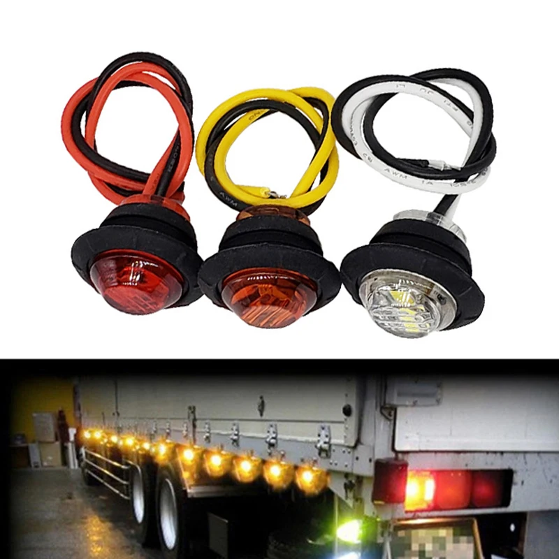 12V Trailer Side Marker Indicators Lights For Auto Car Bus Pickup Truck Warning Warning Clearance Lights Truck Turn Signal Lamp