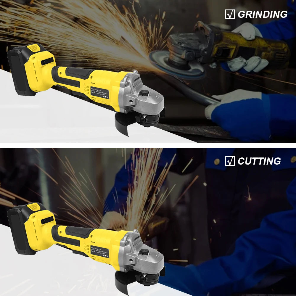 Galaxia 20V Brushless Angle Grinder Cordless 2A Battery 1A Charger Include DIY Level Support Grinding Machine