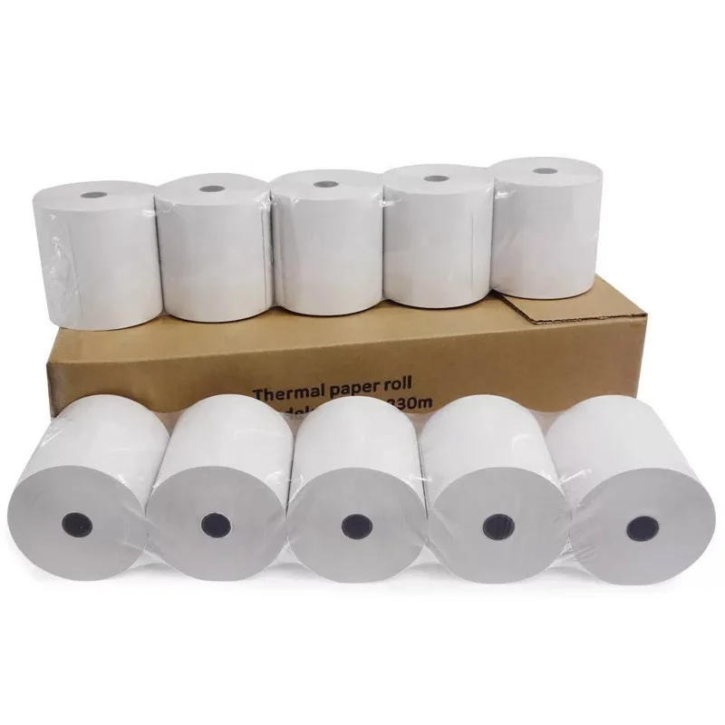 Manufacturer 55gsm 60gsm 65gsm 70gsm 57x40 mm 57 X 50 mm 38 45 75 80mm X 50mm 37mm Till Plain Thermal Rolls Cash Register Paper