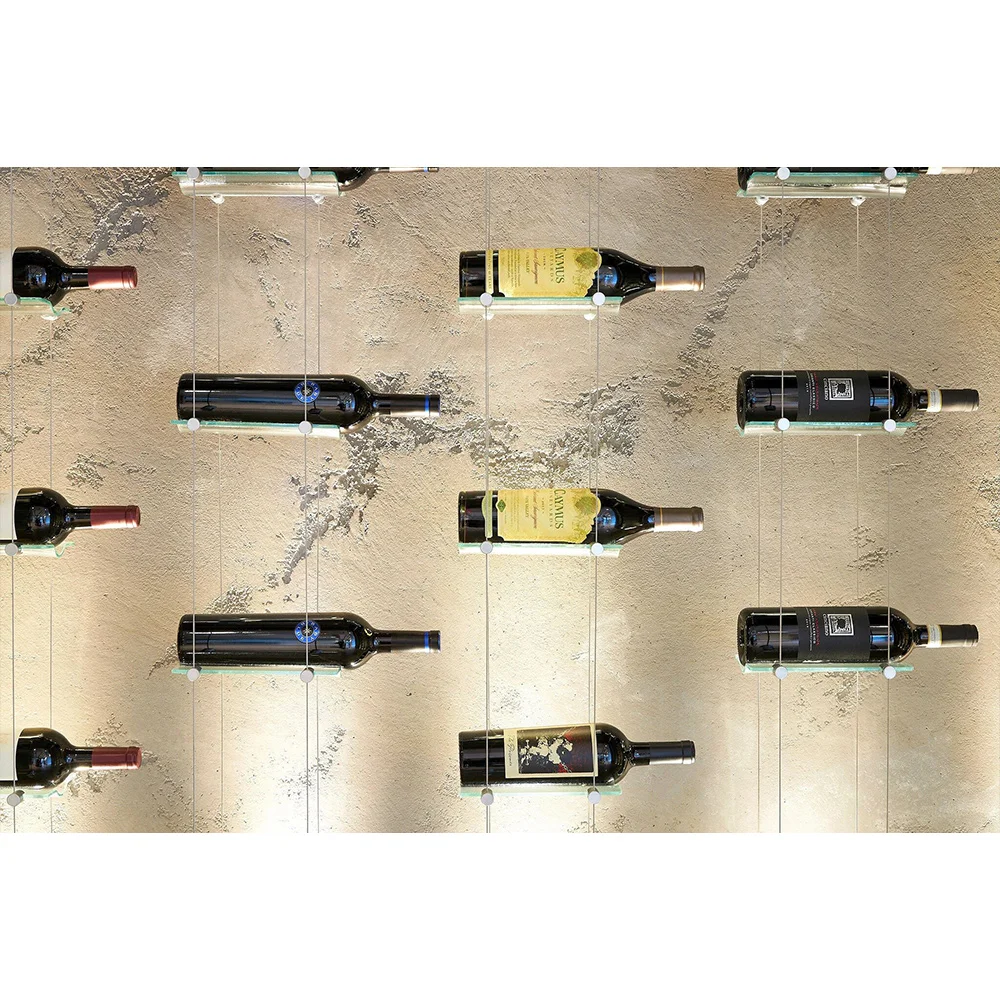 Custom thermostatically controlled wine cellar wine storage cabinets for home or bar wine cellars with Acrylic/ wood shelves