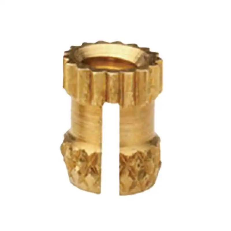 Brass Heat Staking Inner Threaded Insert Nuts M3 cold pressing expansion slotted nut
