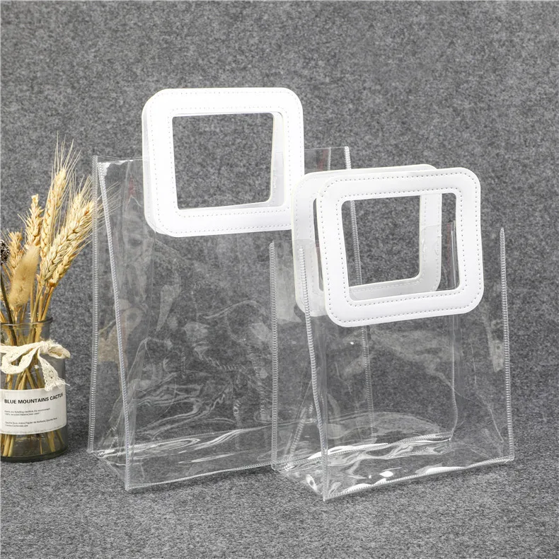 Fashionable Clear Laser PVC Transparent Tote Hand Bag Popular