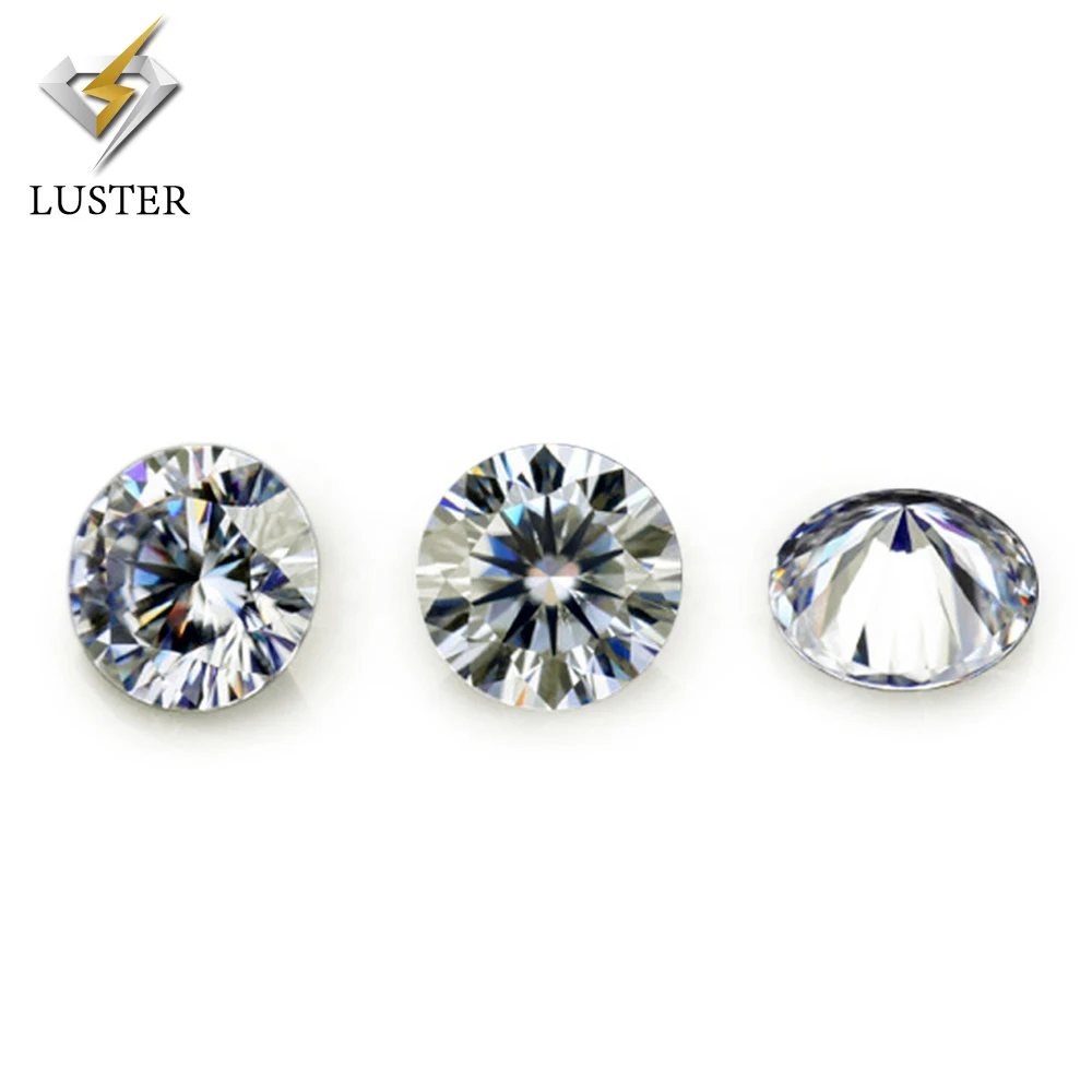 Moissanite Round Brilliant Cut  D/E/F Color White VVS Diamonds Round  Loose Moissanite