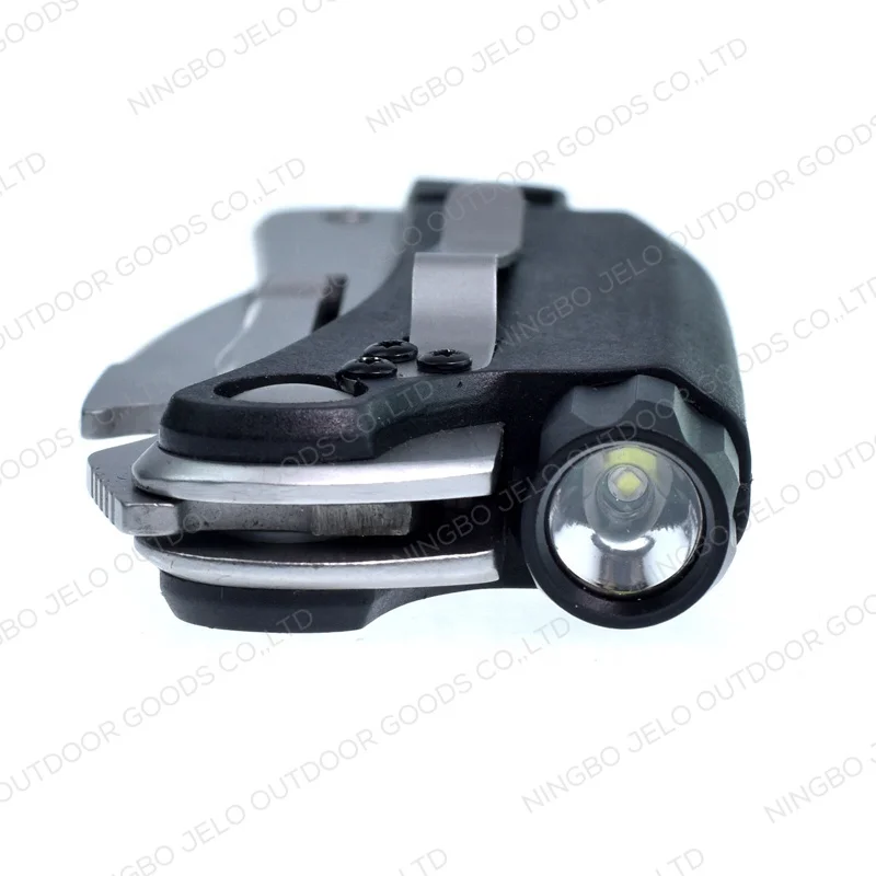 New 8 in 1 Tactical knife survival hunting pocket Outdoor folding multitool LED Flashlight Bottle opener Whistle window breaker