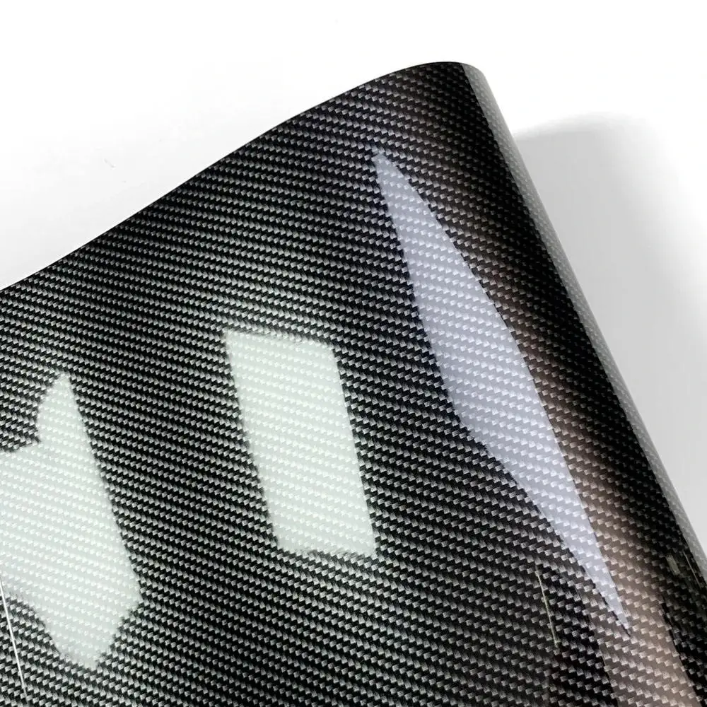 Black Carbon Fiber tpu Ppf Gloss Car Carbon Sticker Wrapping Film Carbon Fiber Vinyl Wrap
