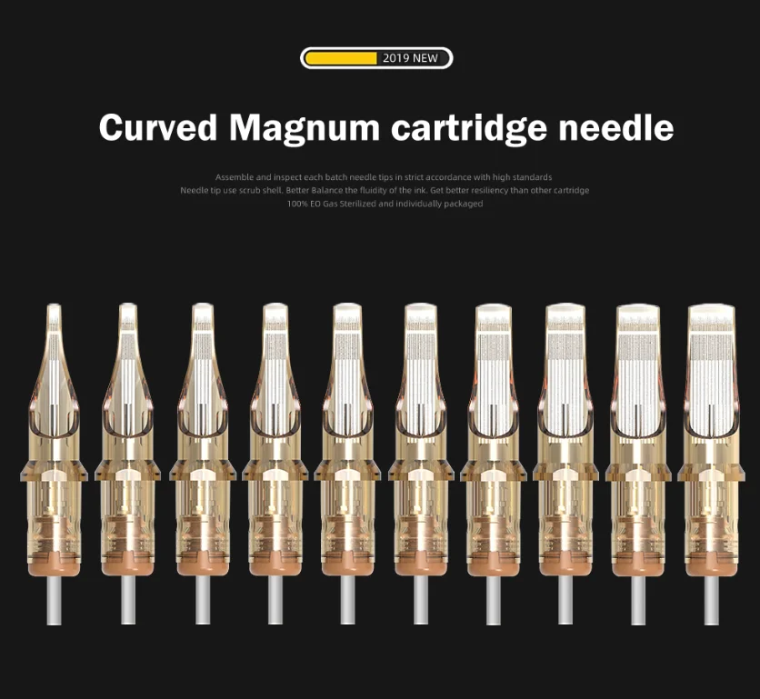 Ambition Tattoo Needles Cartridge bugpin 0.35mm RL/M1/MC Professional Semi-Permanent Eyebrow Lip Makeup Needles For Tattoo