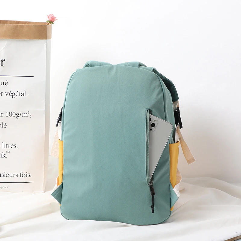 Stylish student gym back pack laptop compartment school bags canvas dual backpack for teenagers