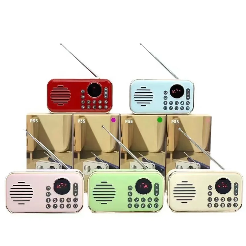 Portable P35 FM radio digital musical sound BT Speakers audio system sound professional music player speaker with FM Radio