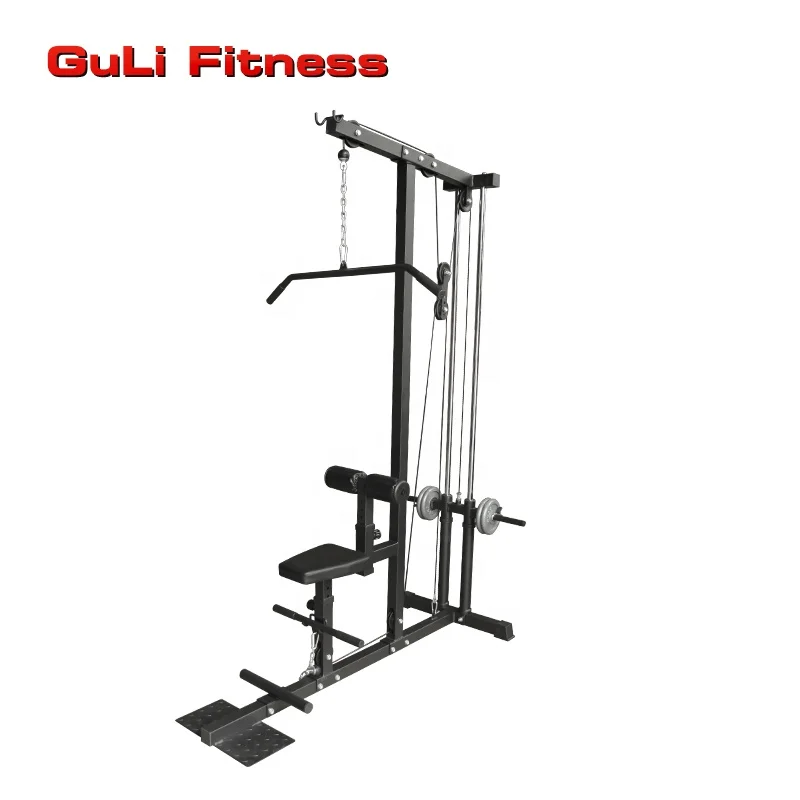 Guli Fitness Lat Pull Down Station Gym Equipment Low Row Cable Pulley Cable Machine Triceps Extensions Workout
