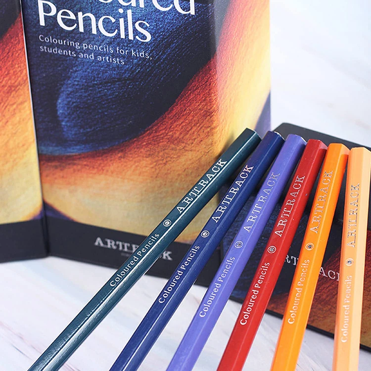 Manufacturers High Quality rainbow Graded Hexagonal Colour Pencils Set Wooden Colored Professional Drawing for Artist