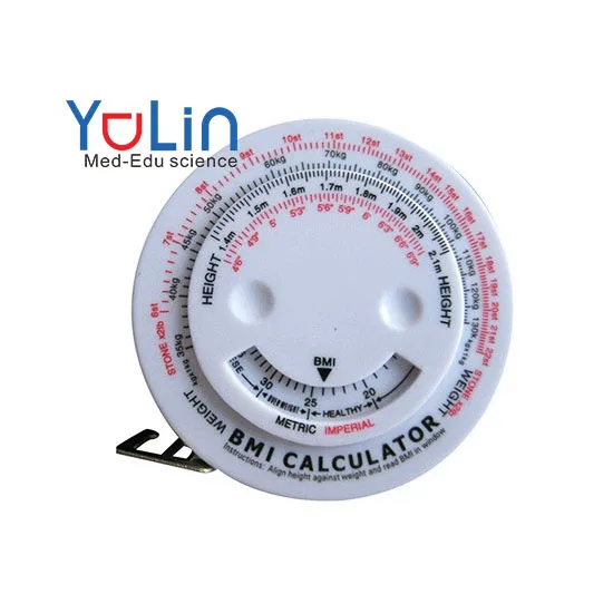 Household measuring tools for instructional purposes Range 150cm BMI Body Mass Index Retractable Tape