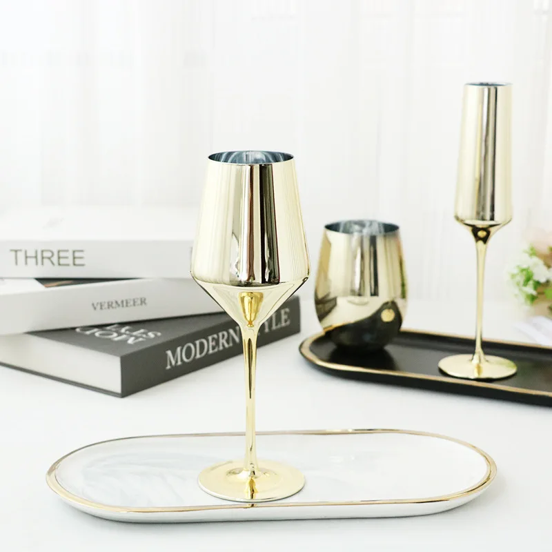 Sophisticated And Unique Stunning Gold Champagne Glasses Flute Flutes With Lot Wine Glass Cup Set