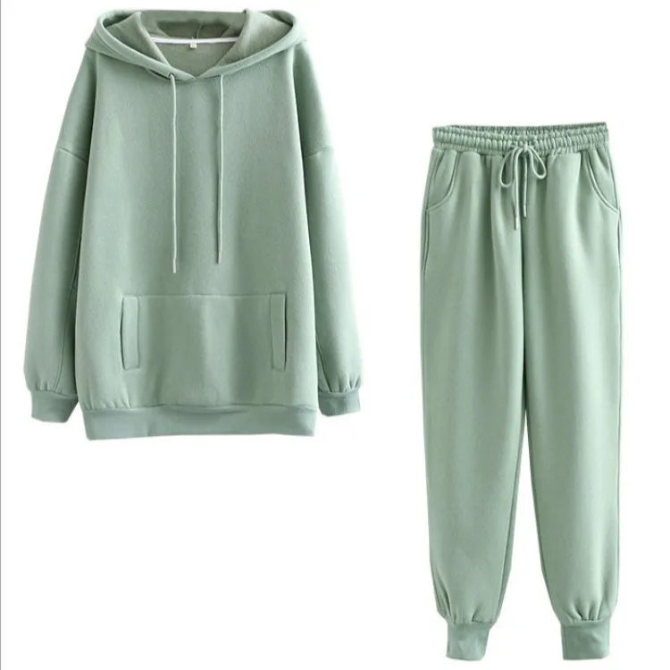 Winter 2021 new sweatpants and hoodie set tracksuit long sleeves pullover hoodie 2 piece set