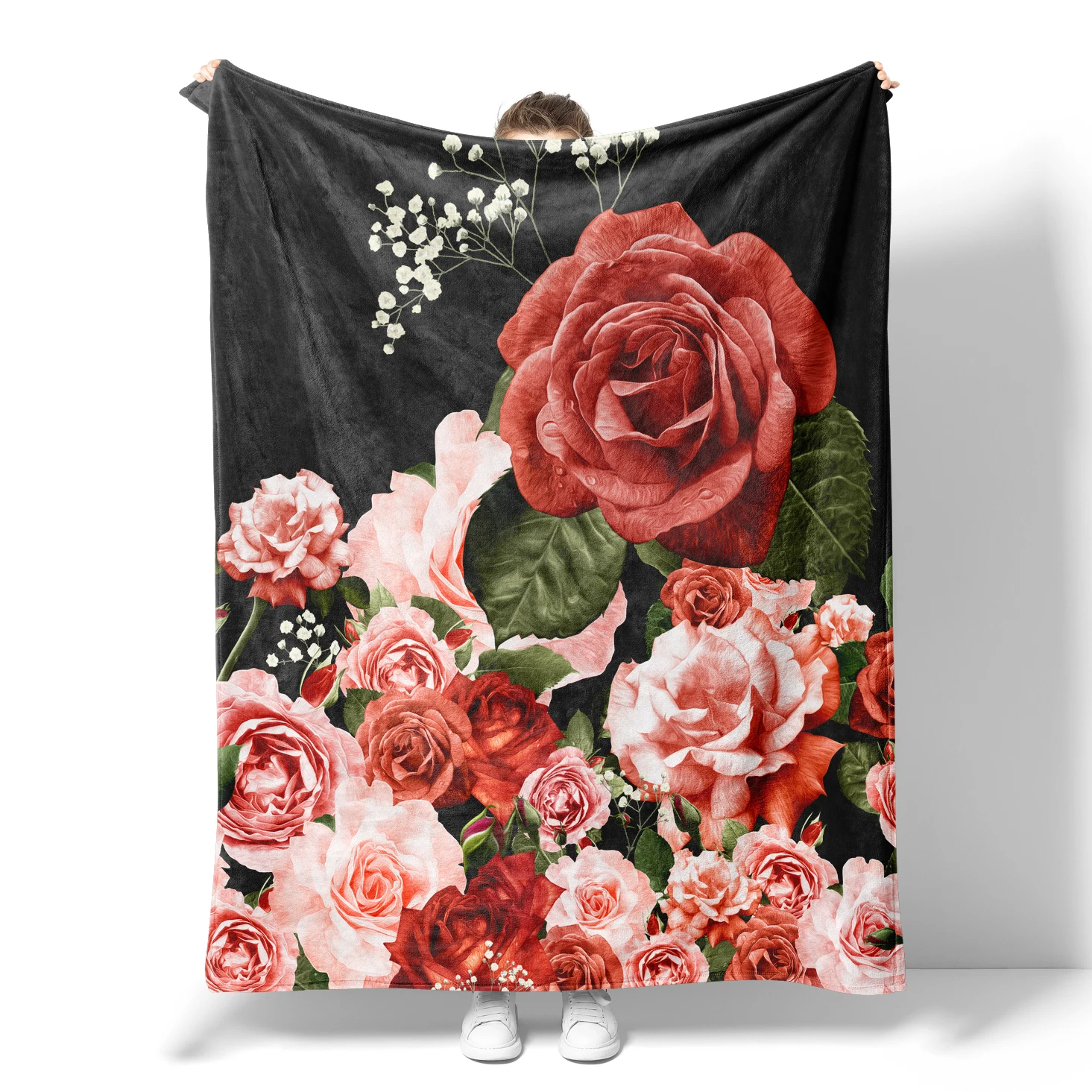 OEM Personalized Customized Design Blank Fleece Printed 3D Photo Digital Printing White Sublimation Custom Sunflower Blanket Wit